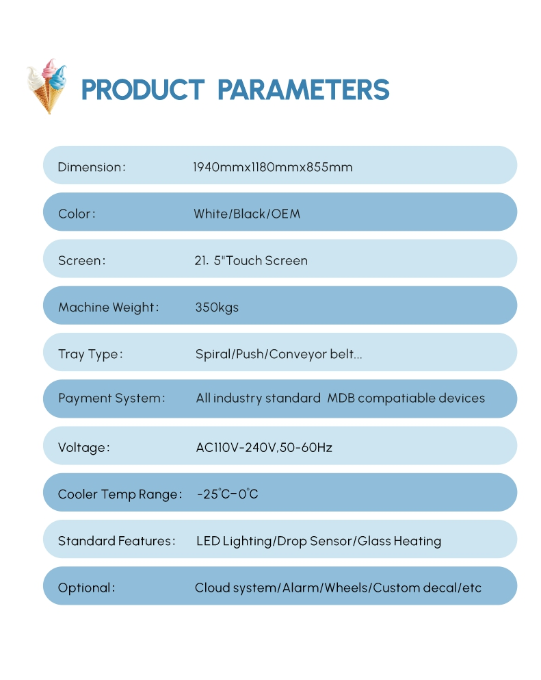 frozen foods vending machine detail2