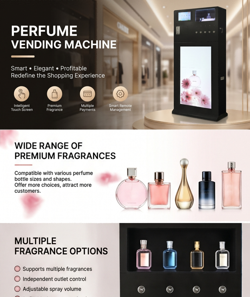 touch screen perfume vending machine