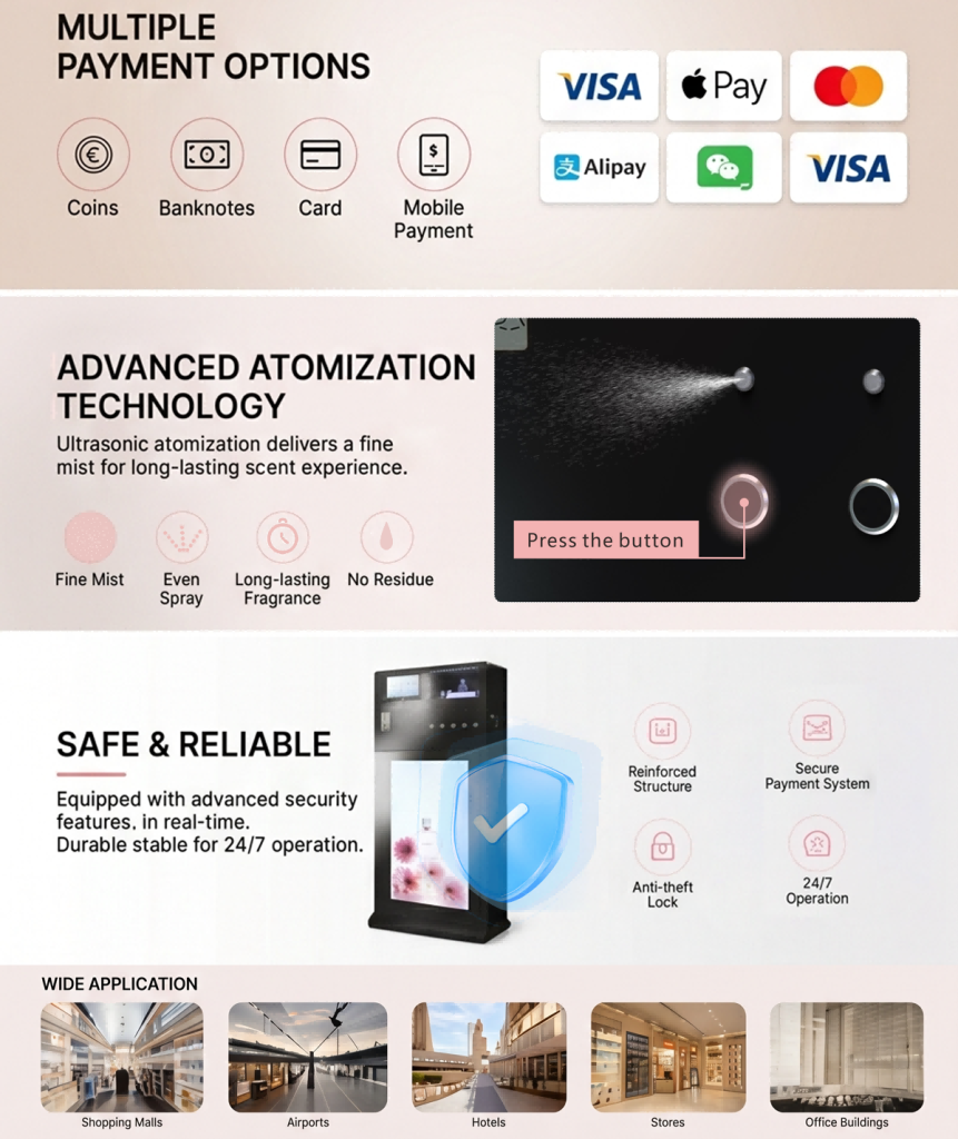 touch screen perfume machine